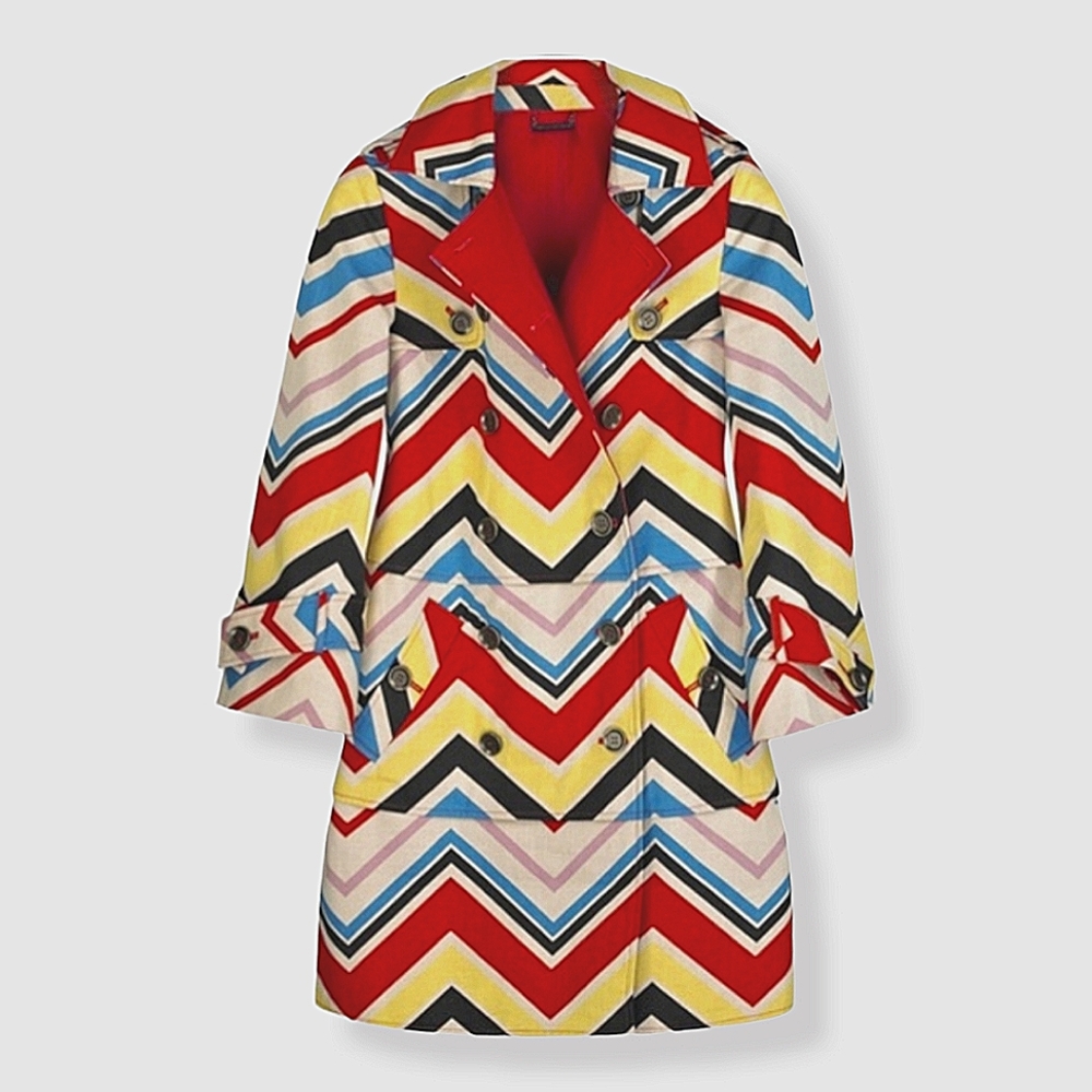 Diane Von Furstenberg Chevron Trench